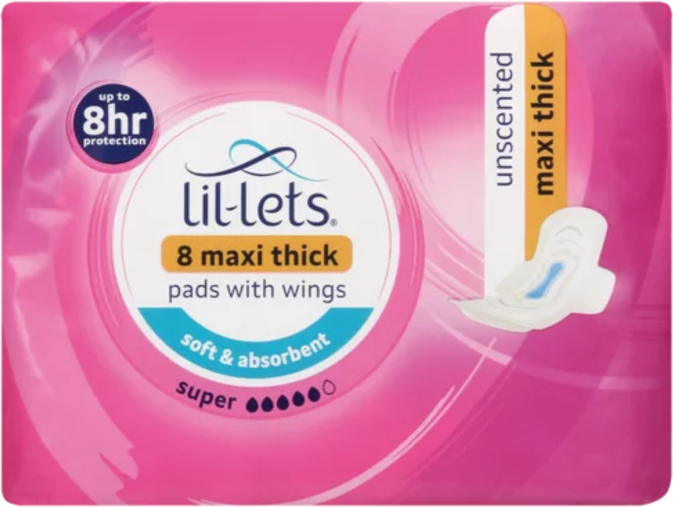 Lil-Lets Maxi Singles 8s Unscented