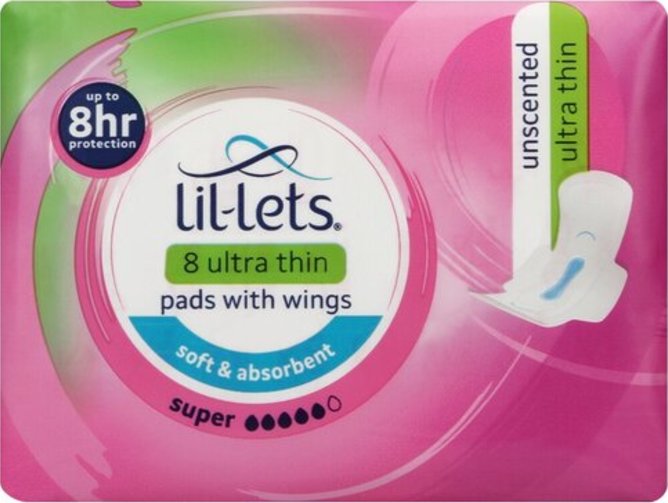 Lil-Lets Unscented Super Ultra Thin Pads With Wings 16 Pack