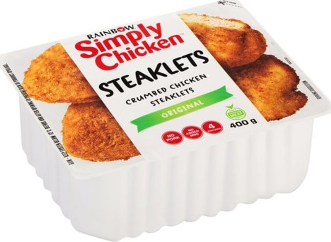 Rainbow Simply Chicken Steaklets Original 400g