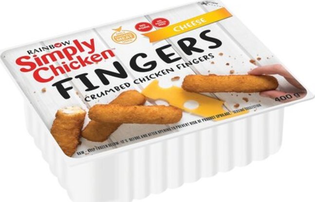 Rainbow Simply Chicken Fingers Cheese 400g