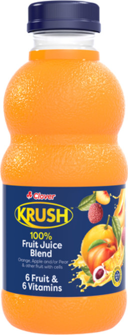 Clover Krush Fruit Juice Blend 100% 6 Fruit & Vitamins 500ml