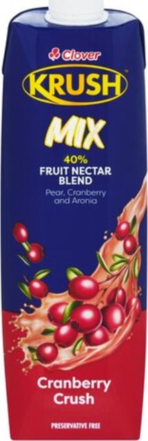 Clover Krush UHT Cranberry Crush Fruit Juice Blend 1L