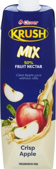 Clover Krush UHT Apple Crisp Fruit Juice Blend 1L