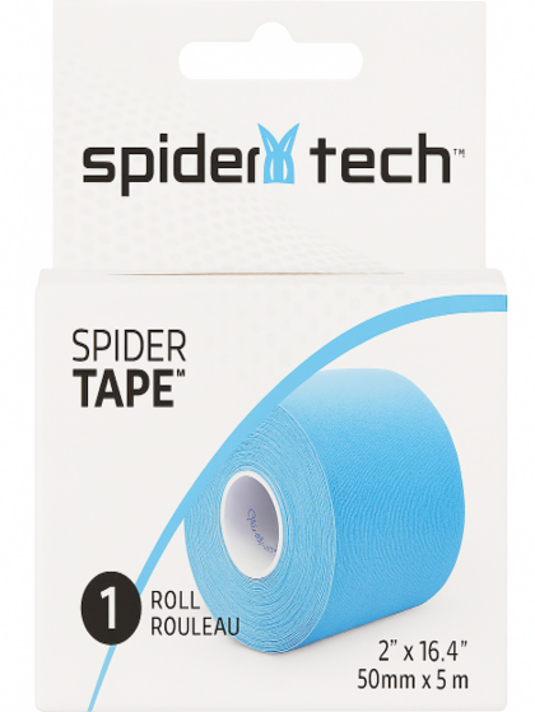 Spider Tech Kinesio Tape Single Roll 50mm x 5m BLUE