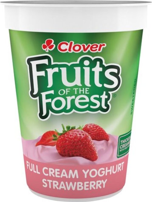 Clover Fruits Of The Forest Full Cream Strawberry Yoghurt 150g