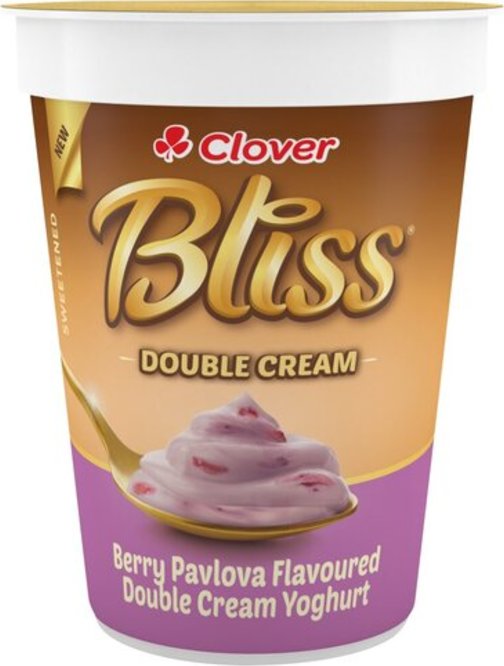 Clover Bliss Berry Pavlova Flavoured Double Cream Yoghurt 150g