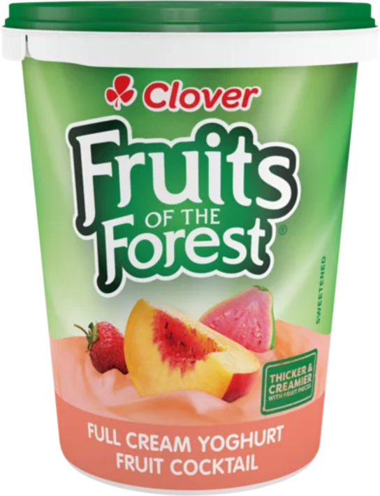 Clover Fruits Of The Forest Full Cream Fruit Cocktail Yoghurt 1kg