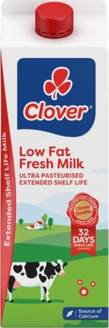 Clover Low Fat Ultra Pasturised Milk 2L