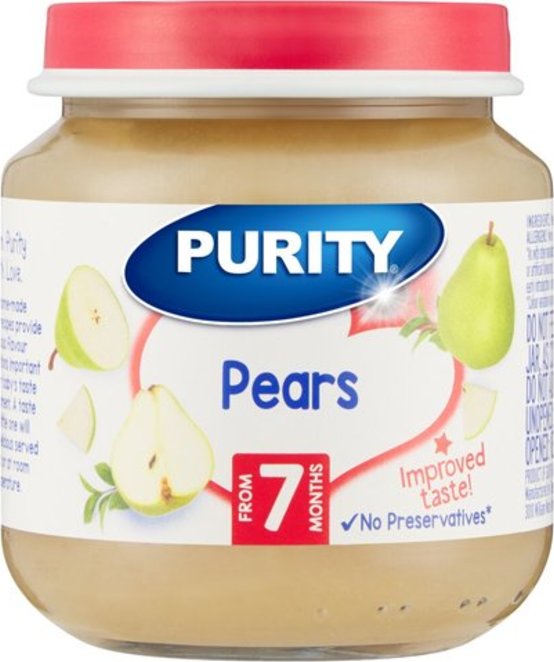 Purity Jar 125ml Pears Baby Food (from 7 months)