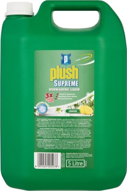 Plush Dish Washing Liquid Lemon 5L