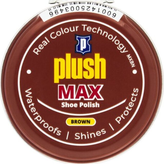 Plush Max Shoe Polish Brown 50ml