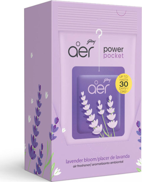 Godrej Aer Power Pocket Lavender Bloom 10g  6 pack