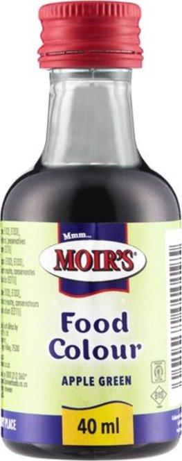 Moir's Food Colour Apple Green 40ml