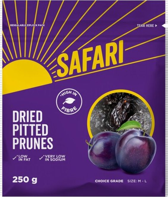 Safari Pitted Prunes 250g