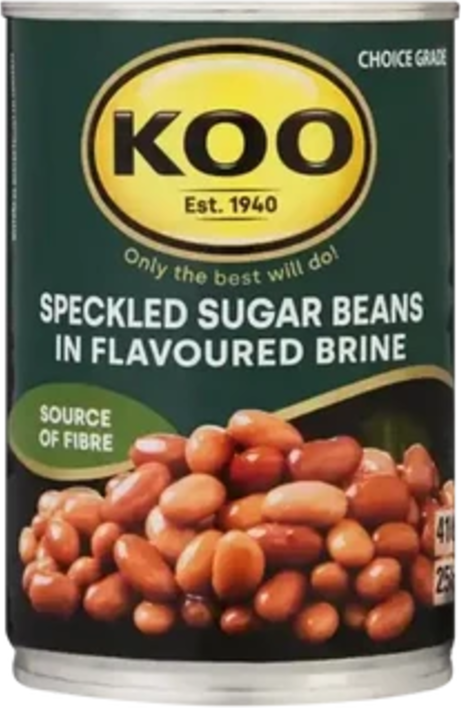 Koo Beans Speckled Sugar Beans in Flavoured Brine 410g