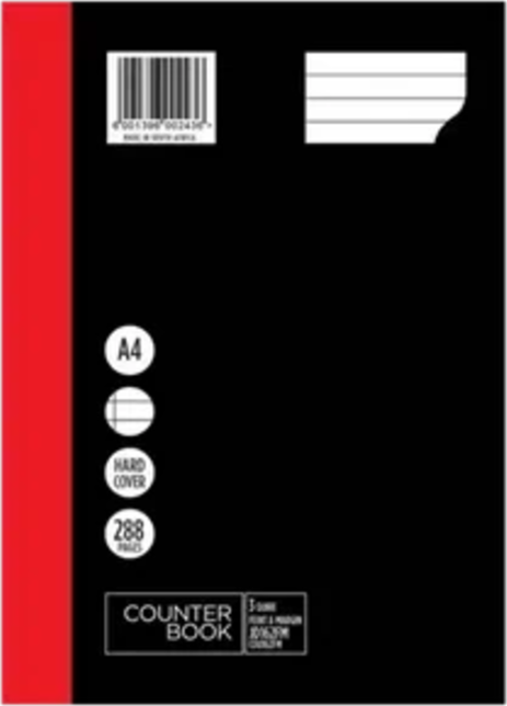Croxley A4 3 Quire 288 Page Counter Book - Feint & Margin