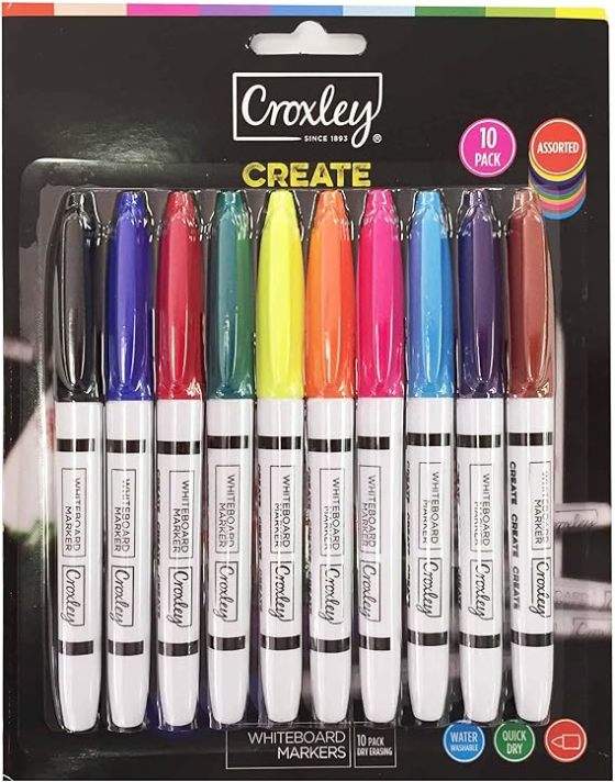 Croxley Create Whiteboard Markers Assorted pack of 10