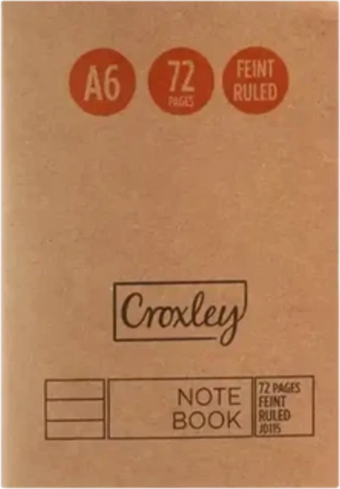 Croxley A6 72 Page soft Cover Notebook