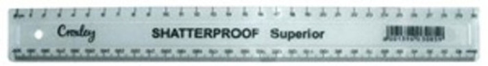Croxley Shatterproof clear Ruler - 30cm