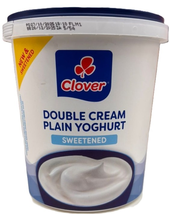 Clover Double Cream Plain Yoghurt Sweetend 1kg
