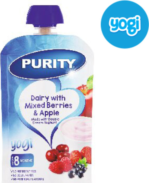 Purity Yoghurt Apple & Mixed Berries 110ml
