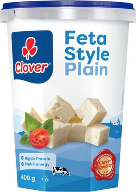Clover Traditional Plain Feta Cheese 400g