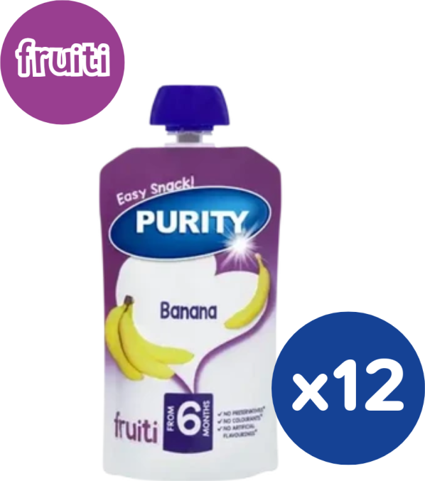 Purity Pouch Banana 110ml 12 Pack Combo
