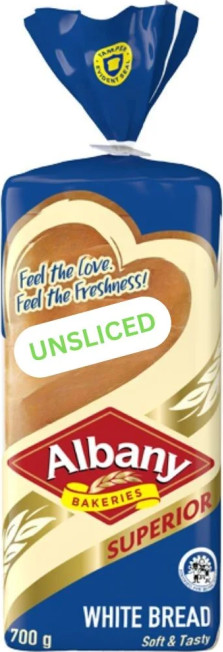 Albany White Superior Unsliced Bread 700g