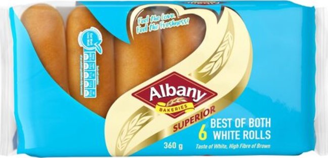 Albany Best of Both White Rolls 60g 