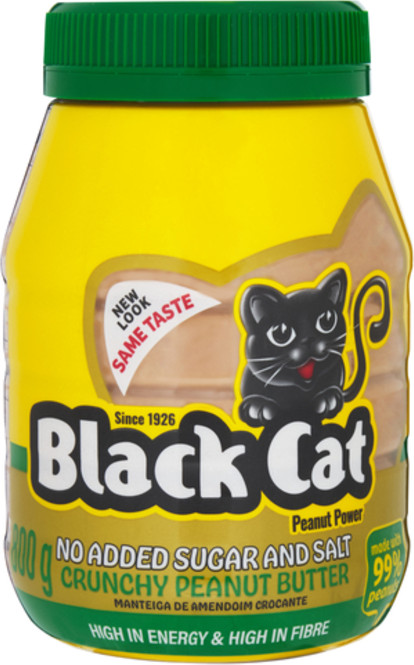 Black Cat Crunchy No Added Sugar & Salt Peanut Butter 800g