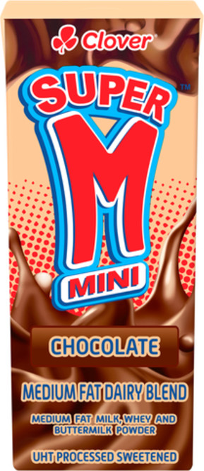 Clover Super M mini Flavoured Milk 200ml Chocolate
