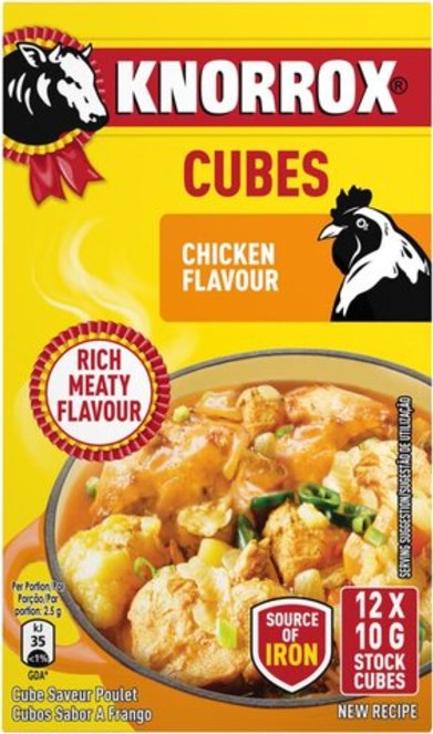 Knorrox Chicken Flavoured Stock Cubes 12 x 10g