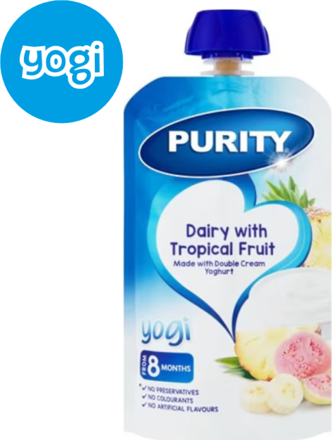 Purity Dairy with Tropical Fruit 110ml.