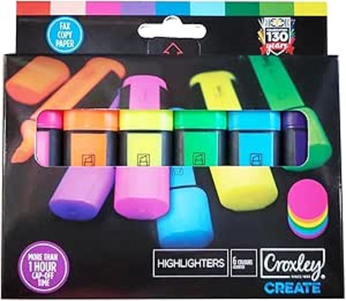 Croxley Highlighters Assorted Pack of 6
