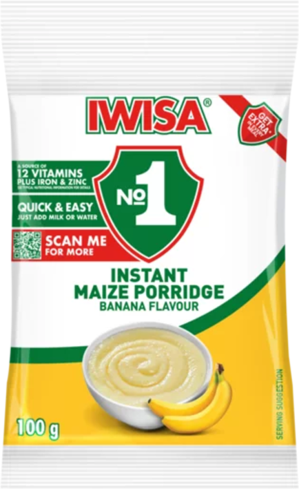 Iwisa Instant Maize Porridge 100g Banana Flavour