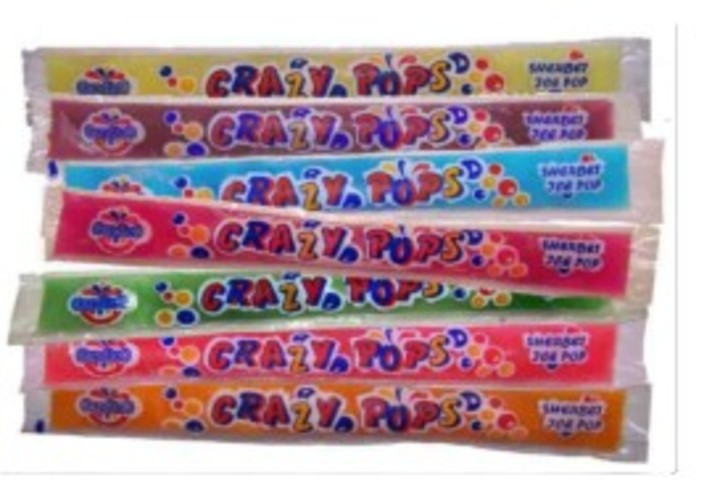 Crazy Pops Assorted Flavoured Ice Pops 48 x 40ml