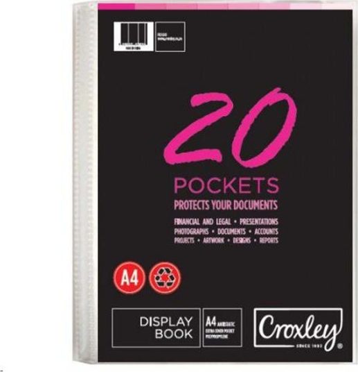 Croxley A4 Display File 20 Pockets