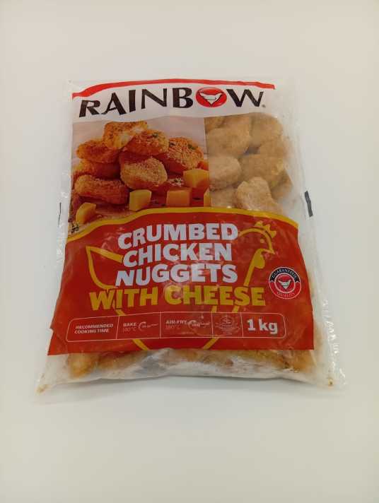 Rainbow Frozen Crumbed Chicken Nuggets With Cheese 1kg