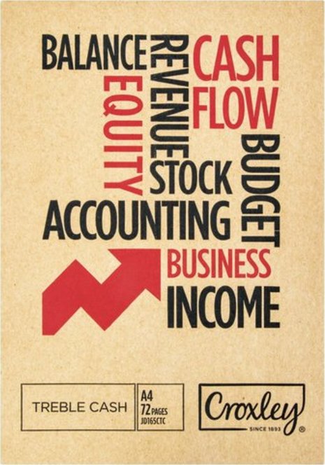 Croxley Accounting Exercise Book A4 72 page - Cash -Treble Journal