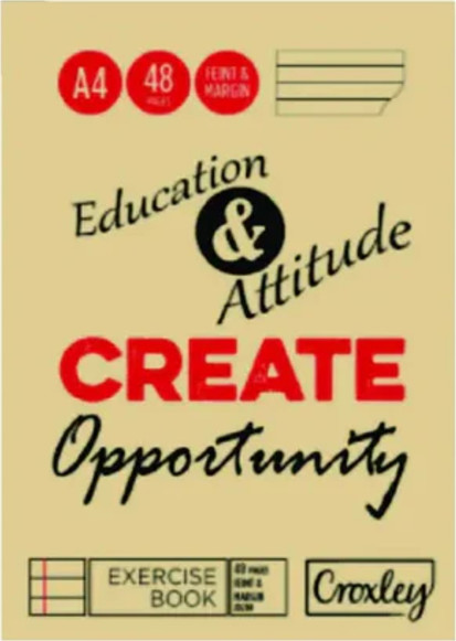 Croxley A5 48 Page Exercise Book- Feint & Margin