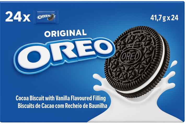 OREO Original Coco Biscuit with Vanilla Flavoured Filling 24 x 41.7g
