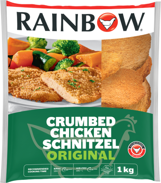 Rainbow Frozen Original Crumbed Chicken Schnitzels 1kg