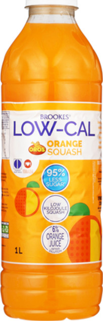 Brookes 1L Low-Cal Orange Concentrated Squash (PB January 2026) 