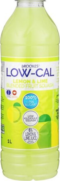 Brookes Low-Cal Concentrated Squash 1L Lemon Lime (PB November 2025) 