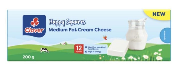 Clover Happy Squares - Medium fat cream cheese 200g