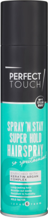 Perfect Touch Spray 'N Stay Super Hold Hairspray 250ml