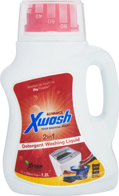 X Wash Detergent Liquid 1l Plus 200ml Free