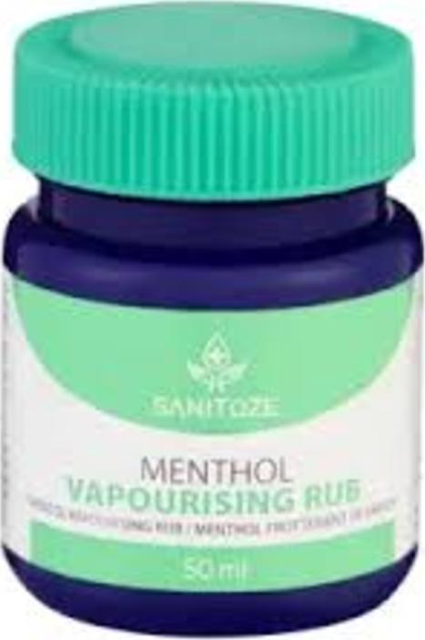 Sanitoze Menthol Vapourising Chest Rub 100ml