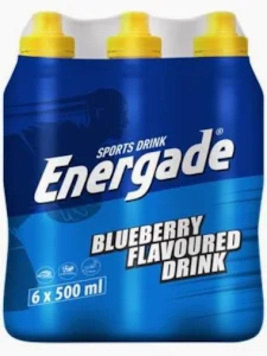 Energade Sports Drink Blueberry Flavoured 500ml x 6 Pack