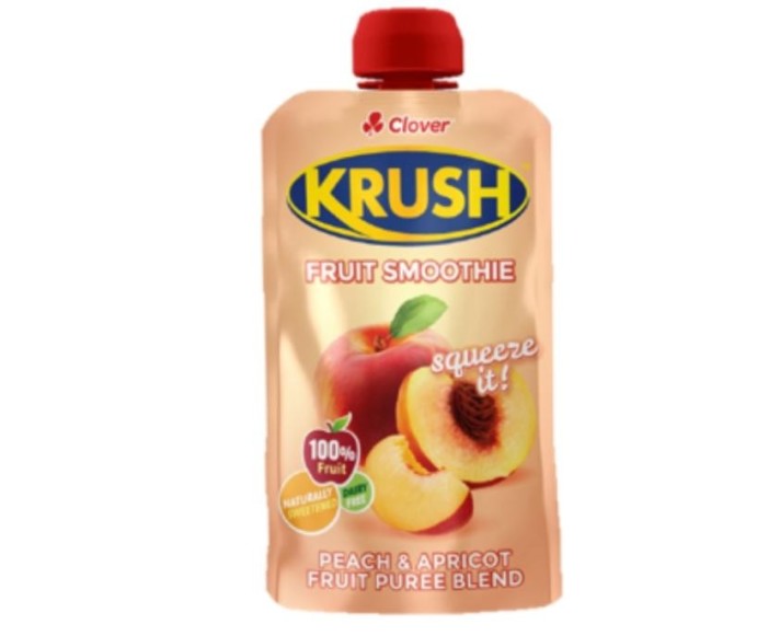 Clover Krush Fruit Smoothie Peace & Apricot Fruit Puree Blend 110ml